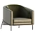 Elegant FIL NOIR Armchair Design 3D model small image 2