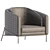 Elegant FIL NOIR Armchair Design 3D model small image 6