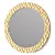 Elegant Gold Kubi Mirror 3D model small image 1