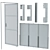 Customizable Glass Door Set 3D model small image 6