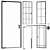 Customizable Glass Door Set 3D model small image 7