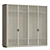 Modern Rattan Wardrobe With Curved Details 3D model small image 1