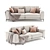 Modern Norton Sofa Bed 3D model small image 1