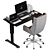 Electric Height Adjustable Standing Desk 3D model small image 2