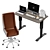 Electric Height Adjustable Standing Desk 3D model small image 4