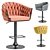 Modern Metal Bar Stool Comfort 3D model small image 1