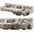 Modern Tufty Time B&B Sofa 3D model small image 1