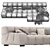 Modern Tufty Time B&B Sofa 3D model small image 4