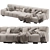 Modern Tufty Time B&B Sofa 3D model small image 5