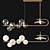 Modern Brass Suspension Light 3D model small image 3