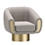 Elegant GOCCIA Swivel Chair 3D model small image 1