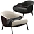 Luxury Minotti Leslie Armchair Home 3D model small image 4