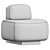 Sophisticated Yoshida Lounge Chair 3D model small image 2