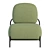 Sleek Lounge Chair DF Polly 3D model small image 2