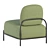 Sleek Lounge Chair DF Polly 3D model small image 4