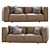 Prostoria Leather Sofa Match: Modern Design 3D model small image 3