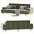 Elegant Hastings Sofa in Flax 3D model small image 3