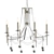 Elegant Annette Silver Chandelier 3D model small image 1