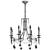 Elegant Annette Silver Chandelier 3D model small image 2