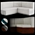 Savvy Modular Restaurant Sofa 3D model small image 1