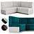 Savvy Modular Restaurant Sofa 3D model small image 5