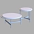 Modern Round Coffee Table Set 3D model small image 2