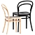 Classic Thonet 214 Chair Oak 3D model small image 2