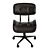 Luxe Adjustable Wood Desk Chair 3D model small image 3