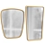 Golden Tapered Wall Mirror 3D model small image 1