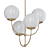 Golden Harvey Pendant Chandelier 3D model small image 1