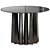 Sleek Noir Column Dining Table 3D model small image 1