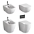 Nic Pin WC and Bidet 3D model small image 1