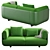 Arper SHAAL 2-Seater Sofa 3D model small image 2