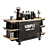 Mini Coffee Cart Set 4 3D model small image 4