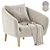 Hanna Armchair Set 01: Stylish Design 3D model small image 1