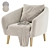 Hanna Armchair Set 01: Stylish Design 3D model small image 3