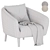 Hanna Armchair Set 01: Stylish Design 3D model small image 5