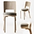 Aalto High Backrest Dining Chair 3D model small image 5