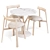 Italian Design Dining Set: Gren Table & Remo Chairs 3D model small image 1