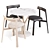 Italian Design Dining Set: Gren Table & Remo Chairs 3D model small image 2