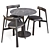 Italian Design Dining Set: Gren Table & Remo Chairs 3D model small image 3