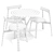 Italian Design Dining Set: Gren Table & Remo Chairs 3D model small image 5