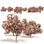 Pink Prunus Peach Tree Model 3D model small image 1