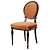 Elegant Bellotti 1376 Walnut Chair 3D model small image 1