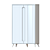  8-Shelf Nova Bookcase White 3D model small image 7