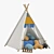 Kids Teepee Play Tent Hideout 3D model small image 5