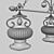 Elegant Provence Chandelier 950mm 3D model small image 2