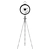 60" White Metal Tripod Floor Clock 3D model small image 2