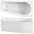 Riho Delta Compact Built-In Bath 3D model small image 1