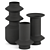 Anaïa Metal Fluted Vases Set 3D model small image 1